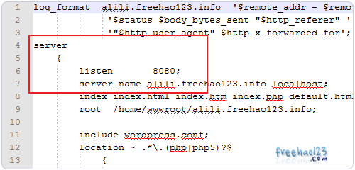Nginx反向配置代码