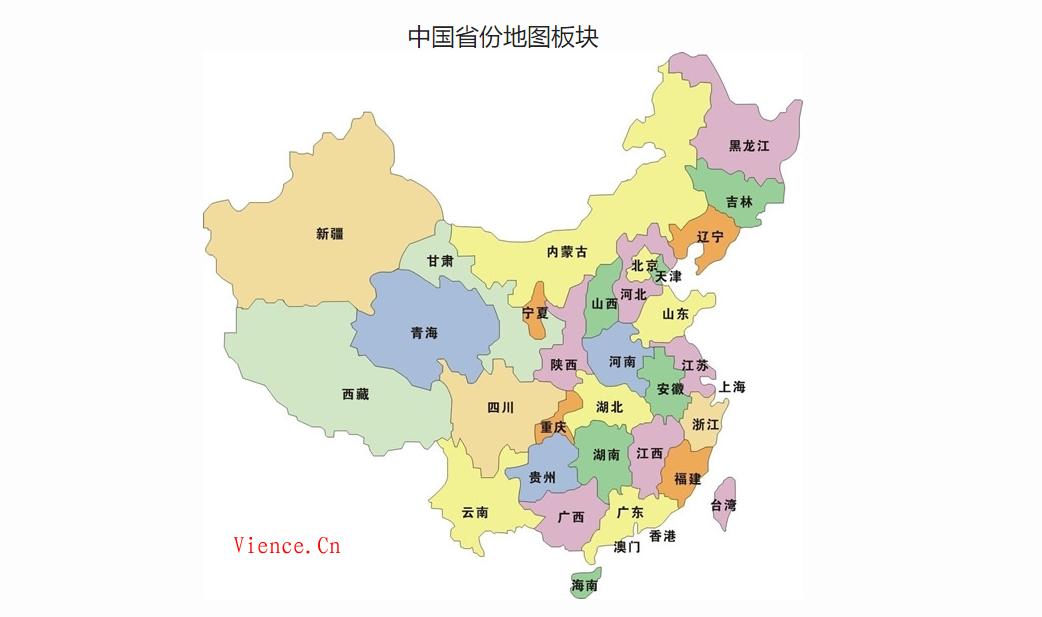 中国地图省份板块超链接 - KEKC博客-KEKC博客